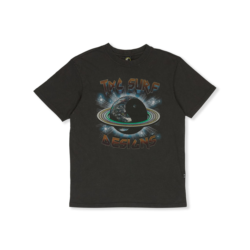T&C Surf Designs Planet T-shirt de manga curta, lavagem preta