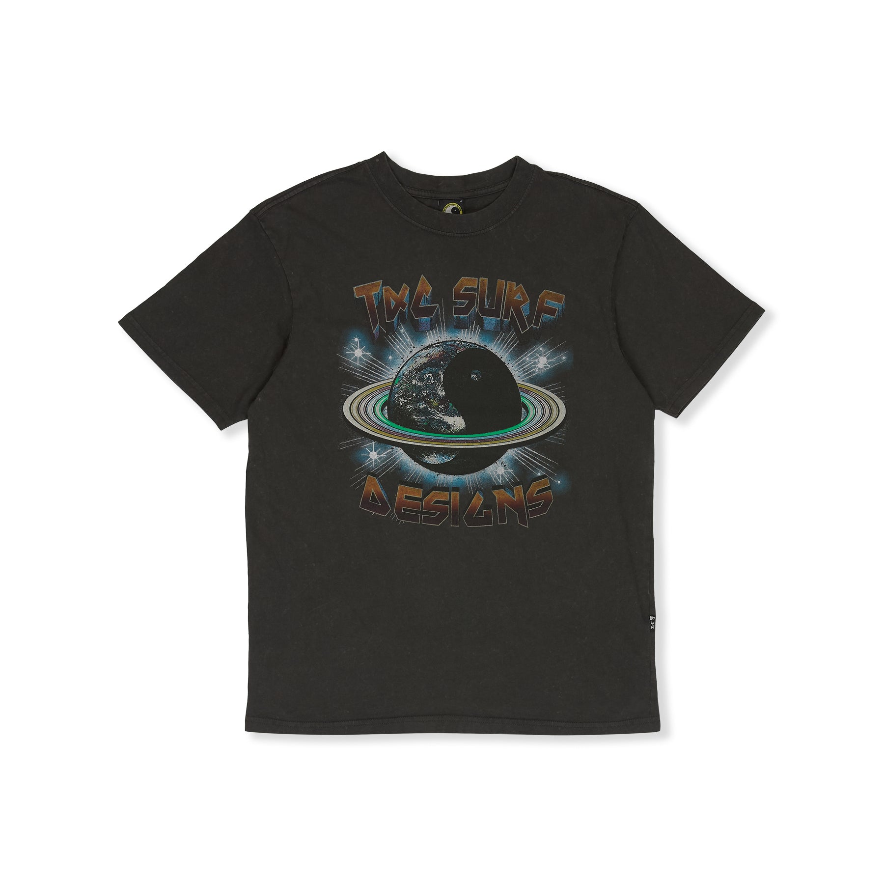 T&C Surf Designs Planet T-shirt de manga curta, lavagem preta
