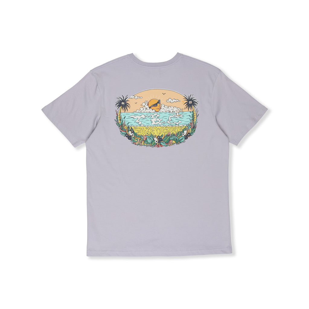 T-shirt de manga curta Kenny Sun Set da T&C Surf Designs - Lavanda Lavada