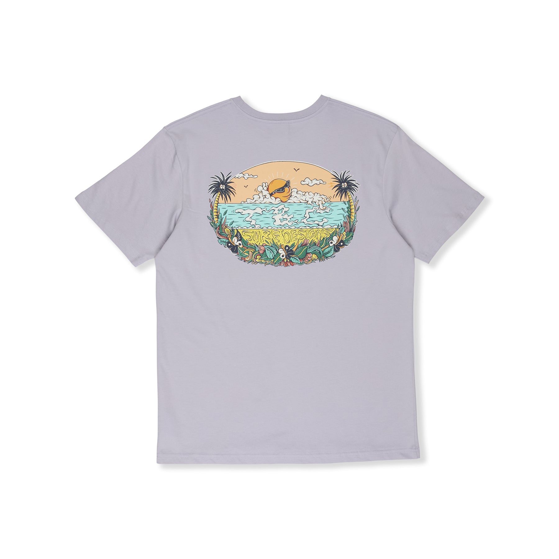 T-shirt de manga curta Kenny Sun Set da T&C Surf Designs - Lavanda Lavada