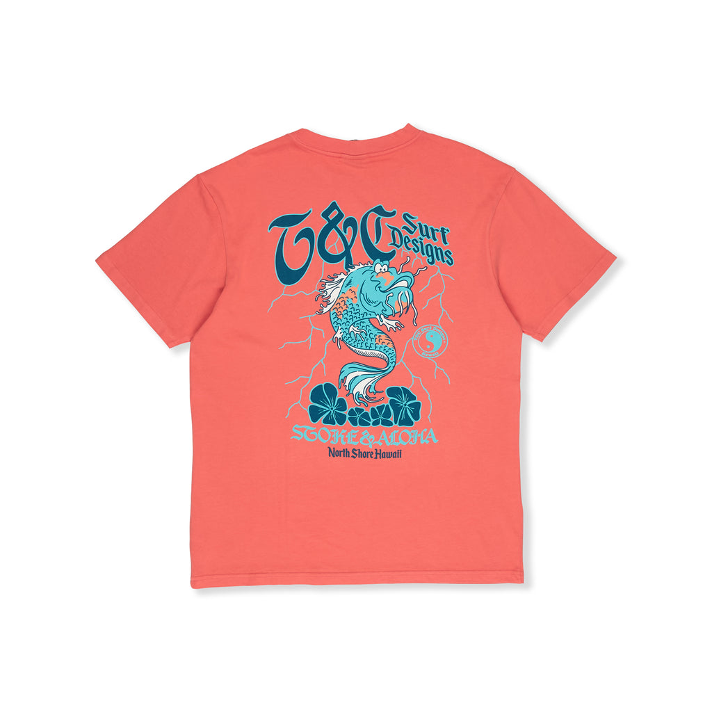 T-shirt de manga curta T&C Surf Designs Funco Koi - Vermelha (usada)