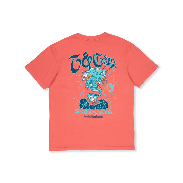 T-shirt de manga curta T&C Surf Designs Funco Koi - Vermelha (usada)