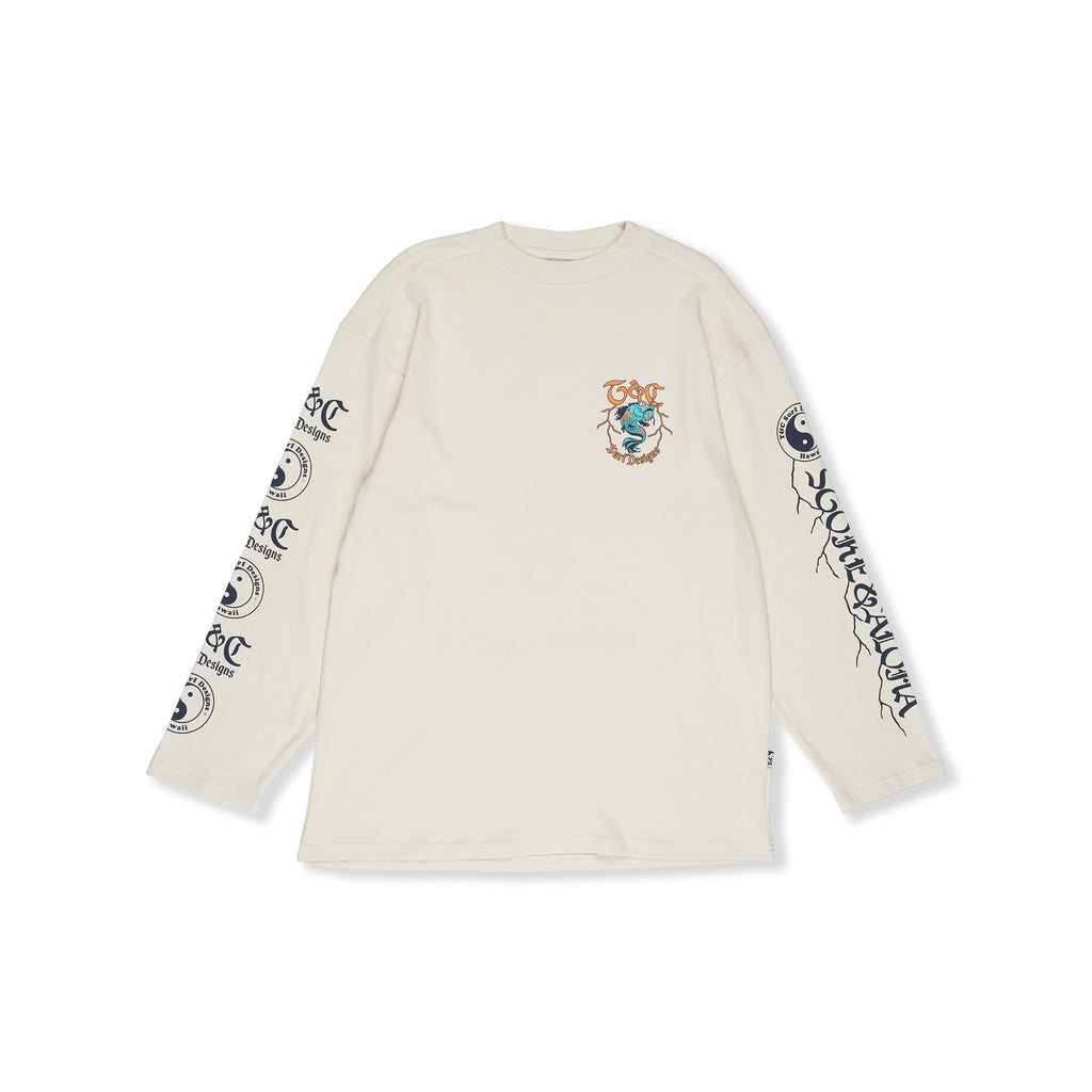 T-shirt de manga comprida T&C Surf Designs Koï Lightning - Cinza Claro