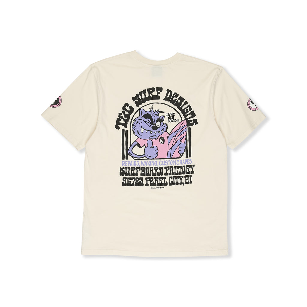 T-shirt de manga curta T&C Surf Designs Surf Service - Branco Vintage