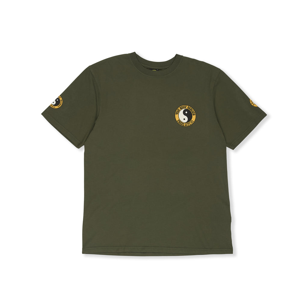 T-shirt de manga curta T&C Surf Designs Surf Service - Cor escura militar
