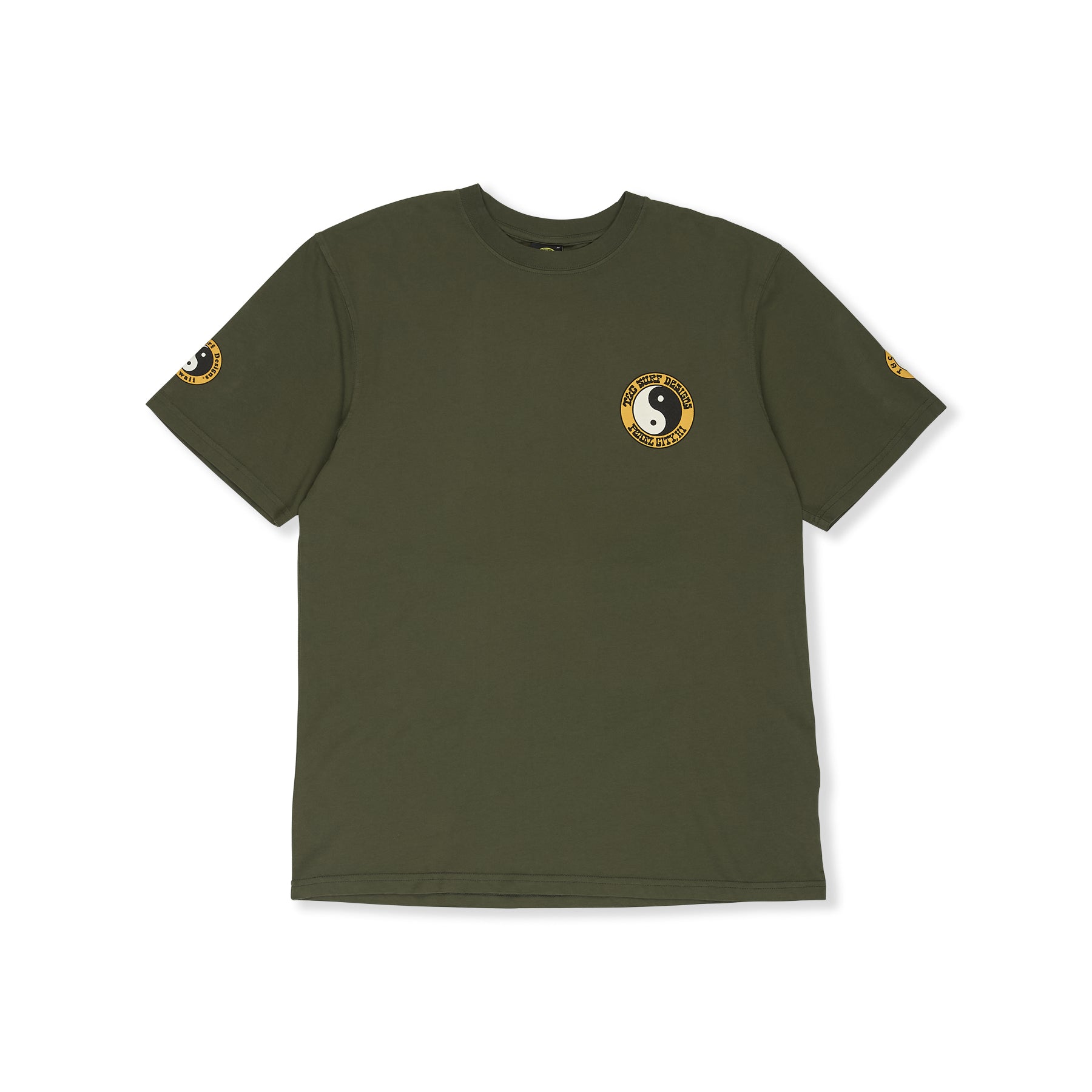 T-shirt de manga curta T&C Surf Designs Surf Service - Cor escura militar