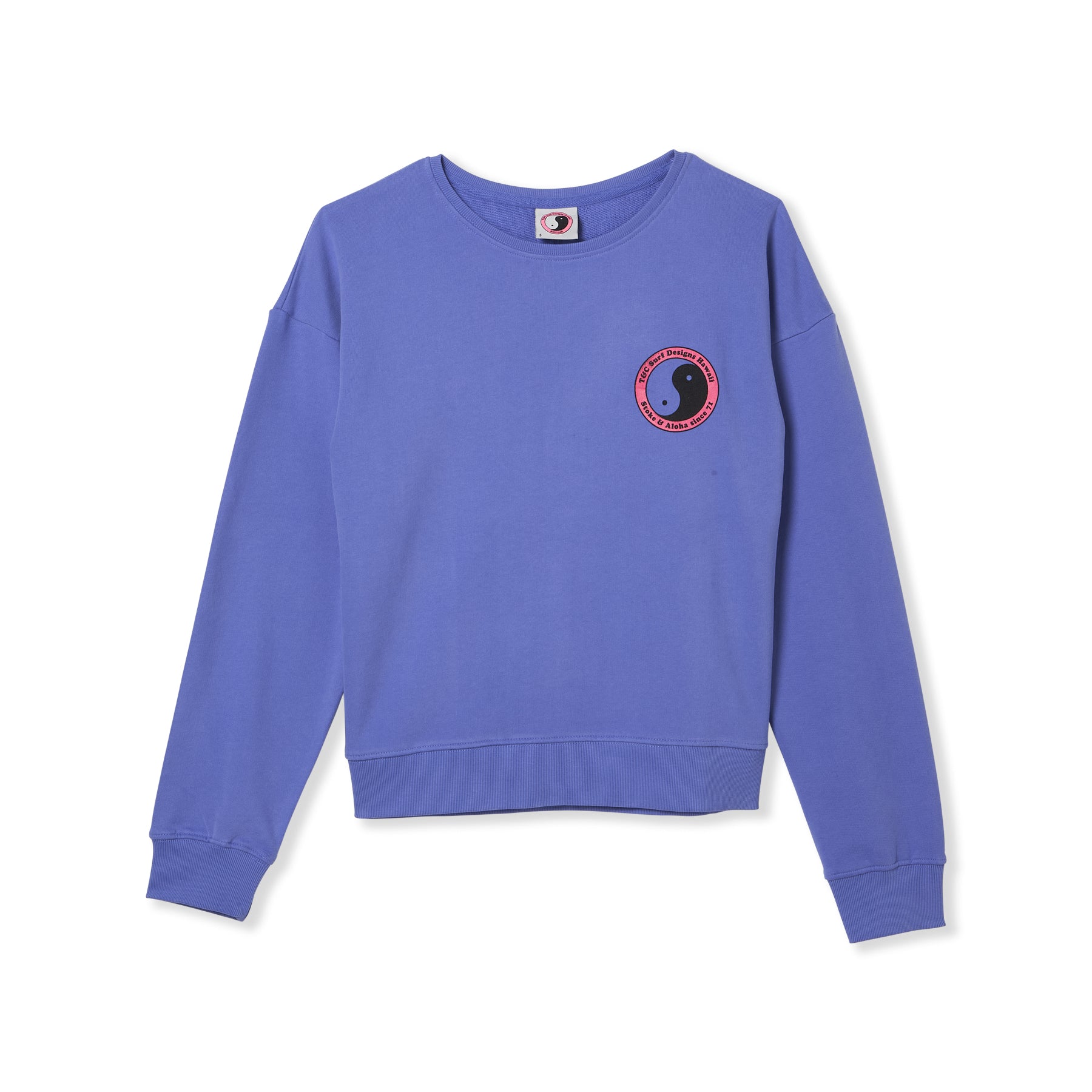 Sweatshirt de mulher T&C Surf Designs YY 71 Crew - Azul-mirtilo