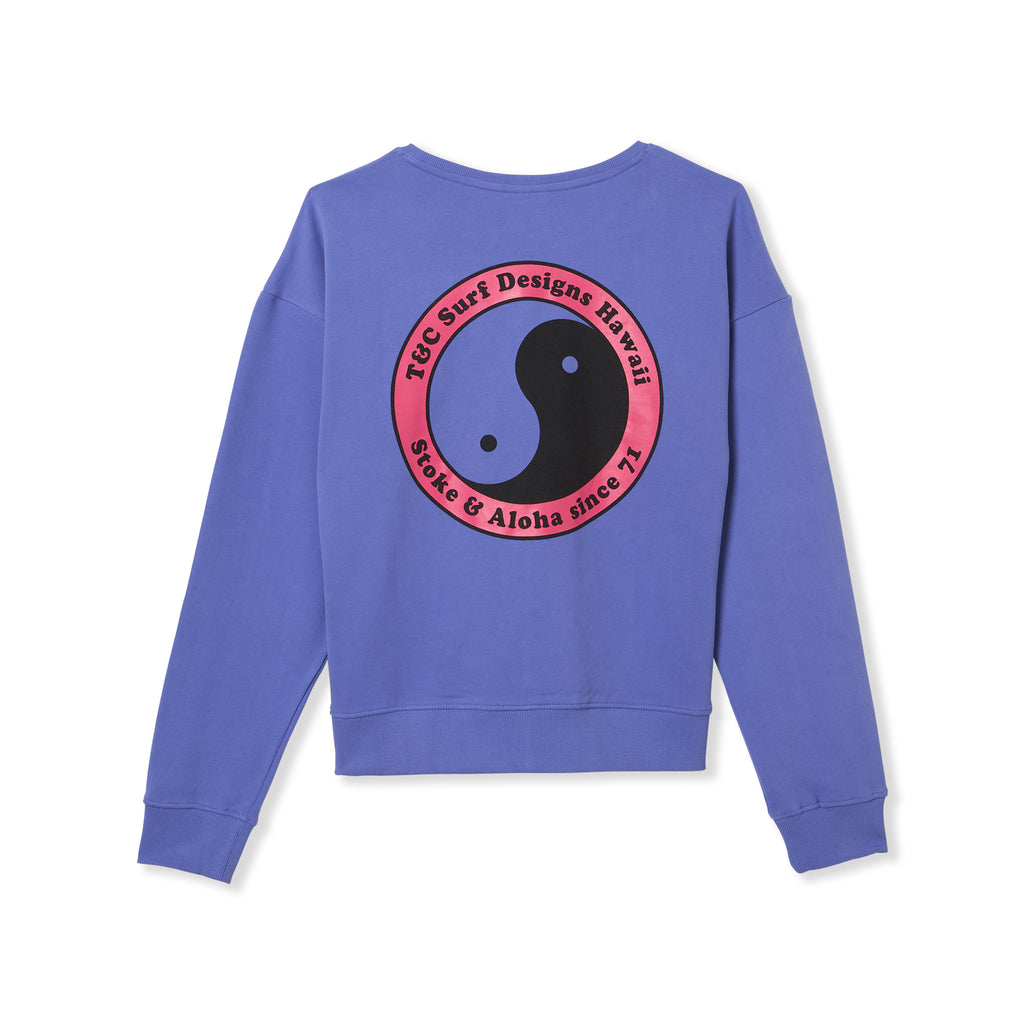 Sweatshirt de mulher T&C Surf Designs YY 71 Crew - Azul-mirtilo