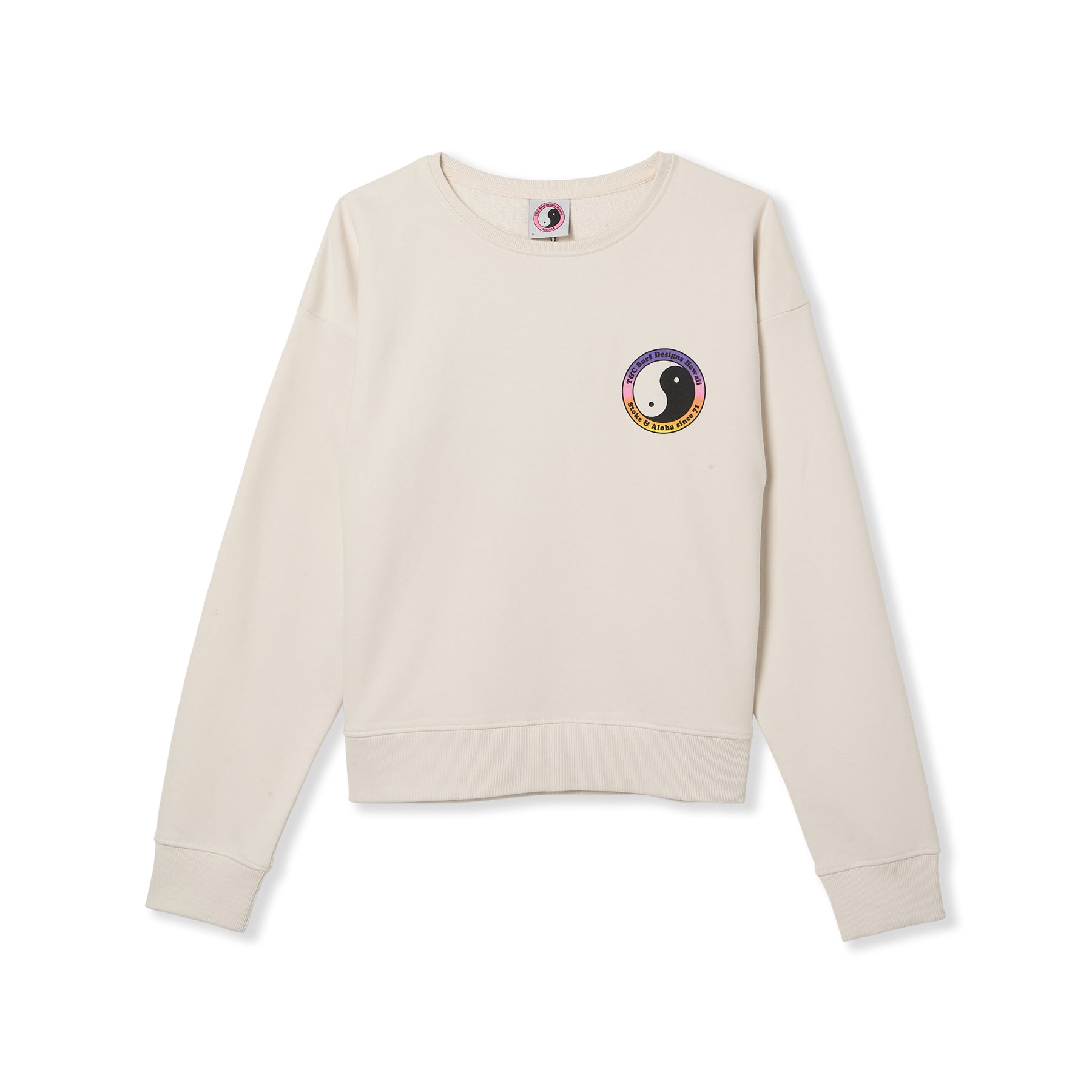 T&C Surf Designs Sweatshirt de Mulher YY 71 Crew - Branco Vintage