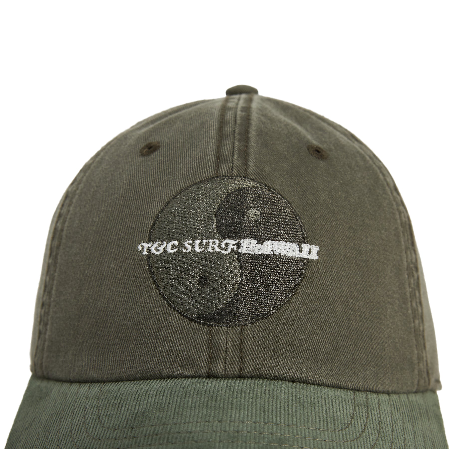 T&C Surf Designs TCSH Dad Cap - Military Green White Logo