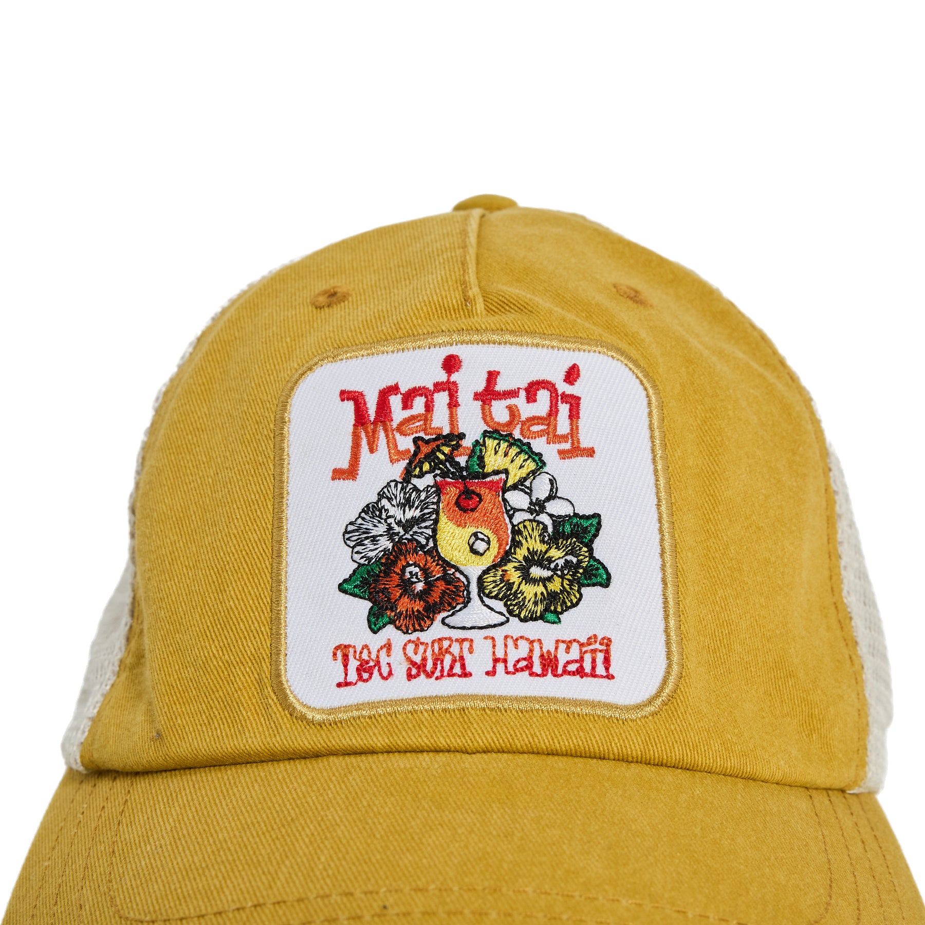 T&C Surf Designs Mai Tai Trucker Cap - Washed Mustard Stone