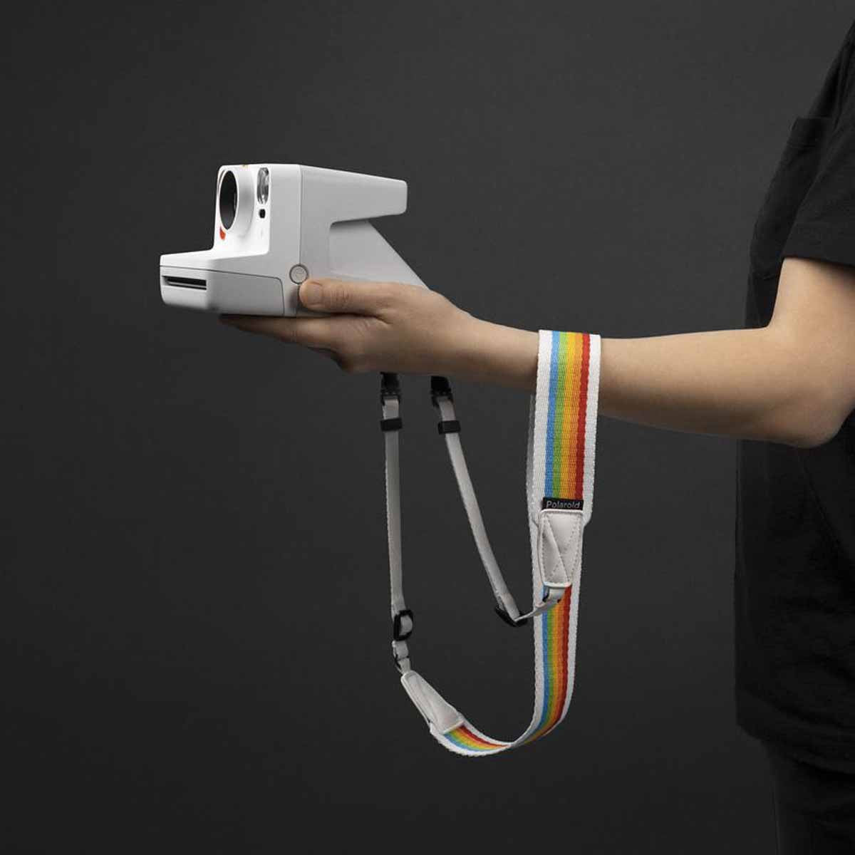 POLAROID Camera Strap Flat Rainbow White